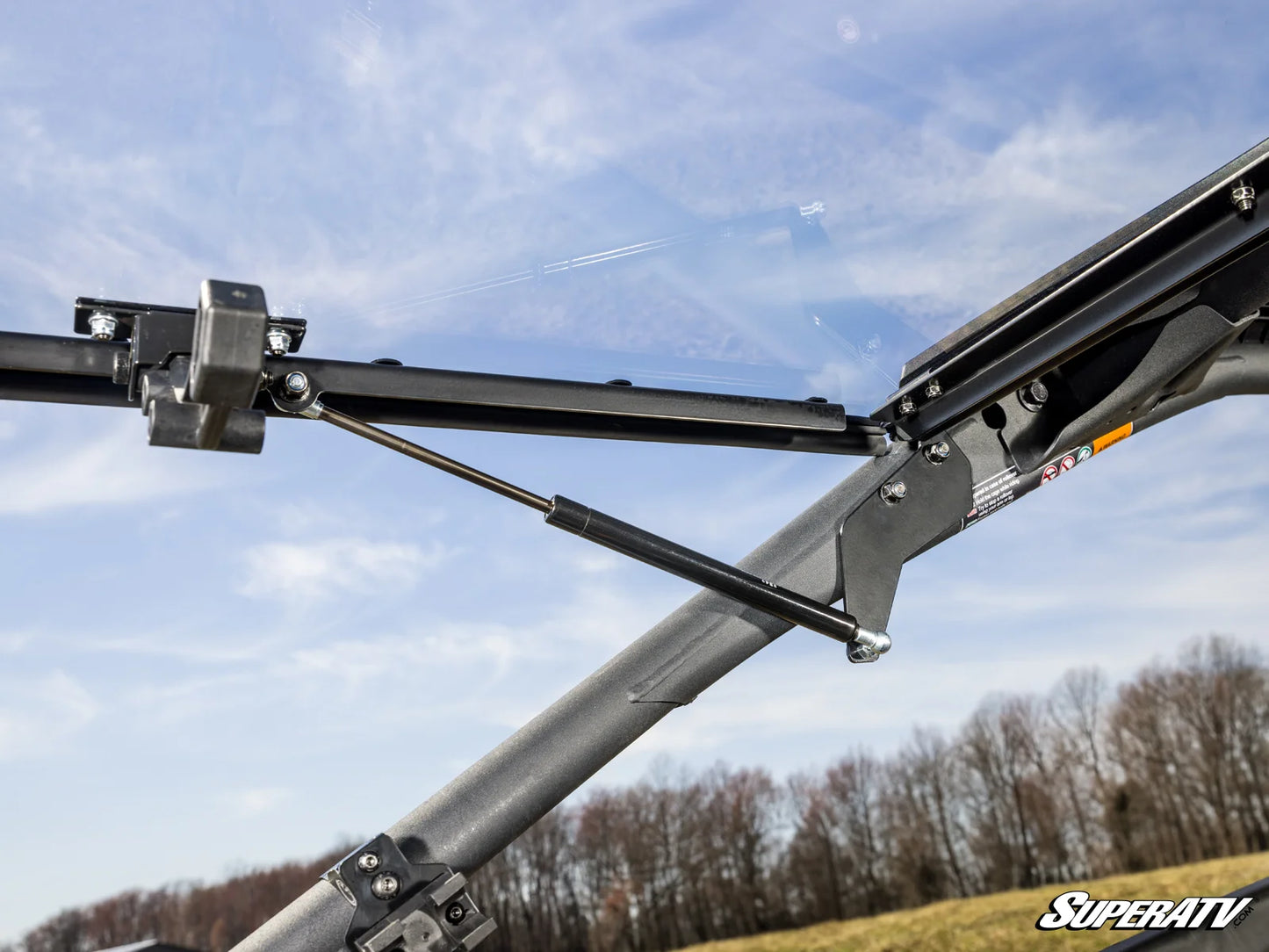 SuperATV Can-Am Maverick R Scratch-Resistant Flip Windshield