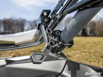 SuperATV Can-Am Maverick R Scratch-Resistant Flip Windshield