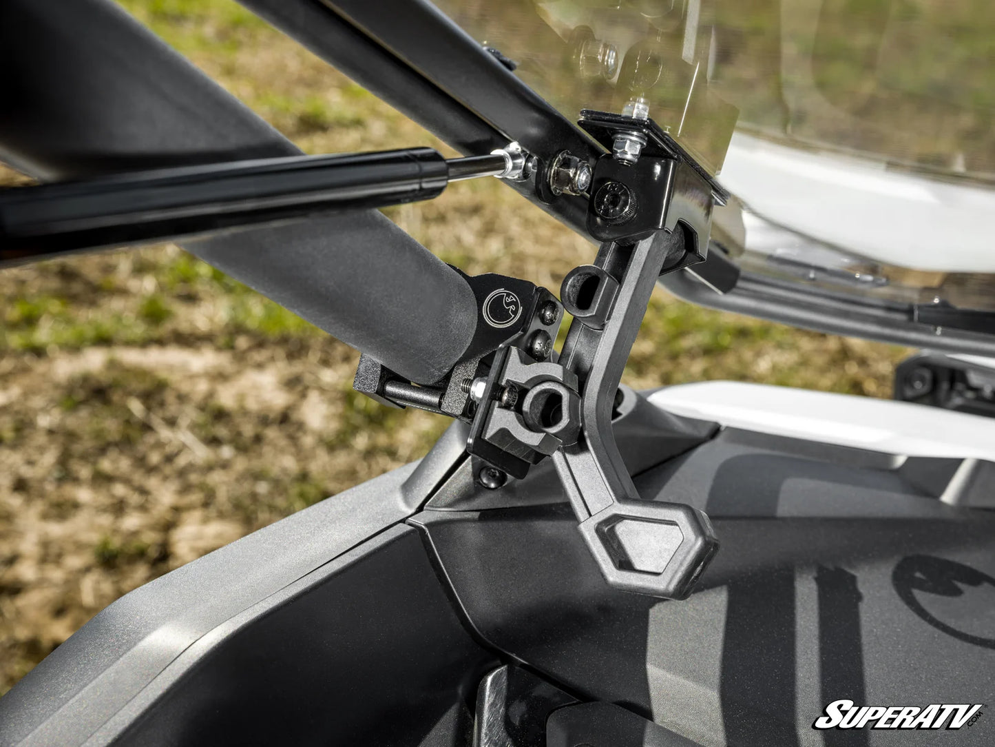 SuperATV Can-Am Maverick R Scratch-Resistant Flip Windshield