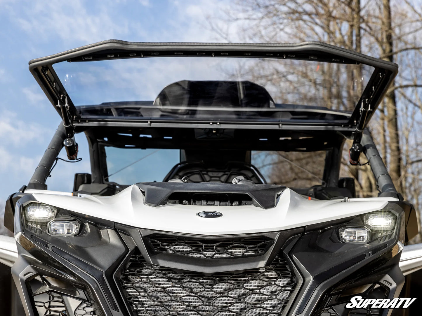 SuperATV Can-Am Maverick R MaxDrive Power Flip Windshield