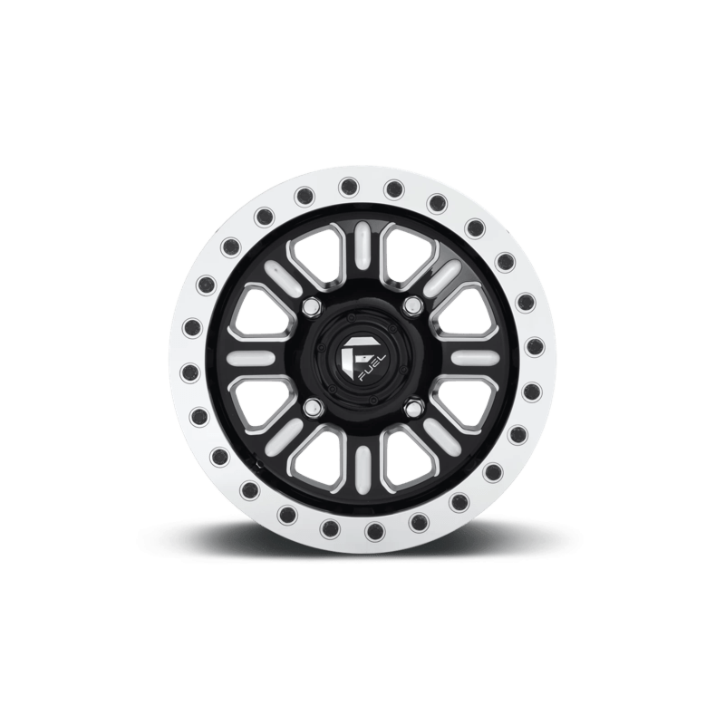 HARDLINE BEADLOCK GLOSS BLACK MILLED CLEAR 15X10 +25MM 4X137