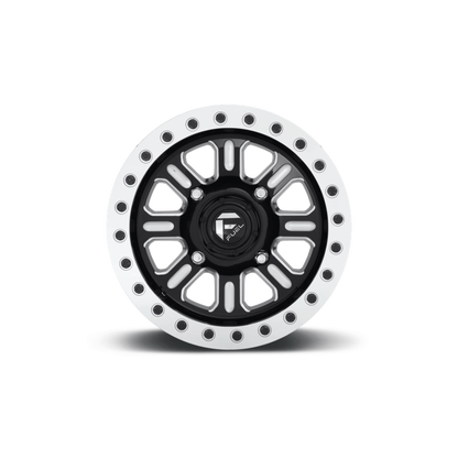 HARDLINE BEADLOCK GLOSS BLACK MILLED CLEAR 15X10 +25MM 4X137