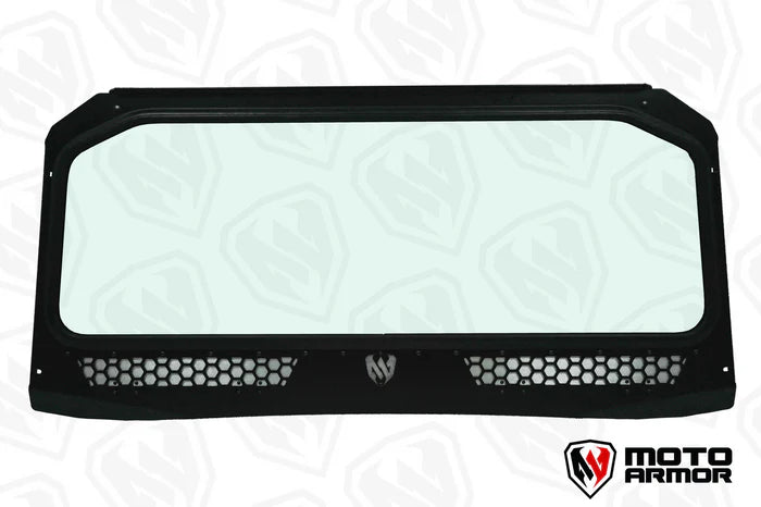 VENTED FULL GLASS WINDSHIELD FOR POLARIS GENERAL BLACK