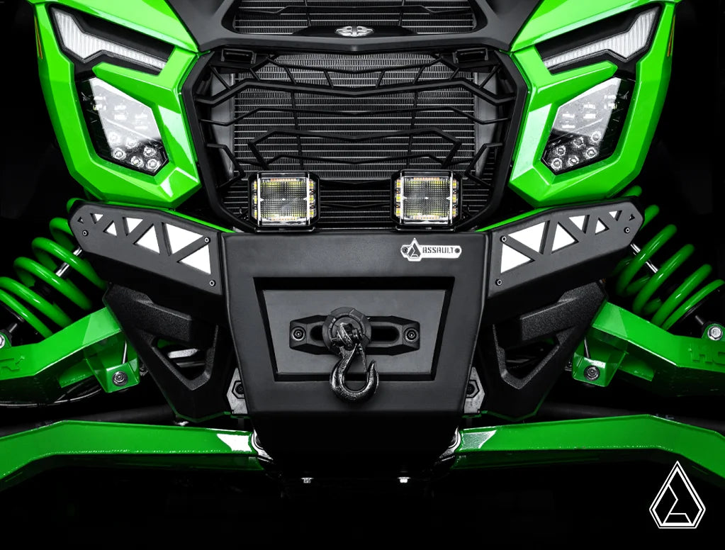 Assault Industries Kawasaki Teryx H2 Winch-Ready Aluminum Plate Front Bumper
