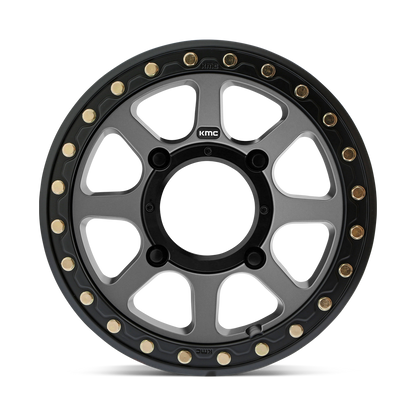 KMC KS234 ADDICT 2 BEADLOCK SATIN GRAY 15X6 +38MM 4X156
