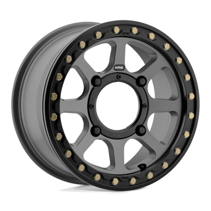 KMC KS234 ADDICT 2 BEADLOCK SATIN GRAY 15X6 +38MM 4X156