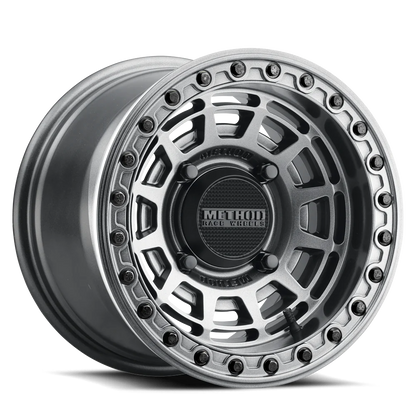 415 BEADLOCK GLOSS GRAPHITE W/ GLOSS GRAPHITE RING 15X10 +25MM 4X156