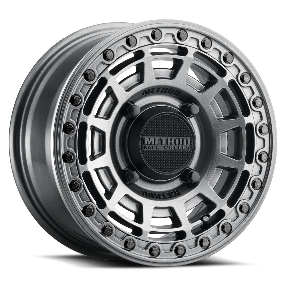 415 BEADLOCK GLOSS GRAPHITE W/ GLOSS GRAPHITE RING 15X7 +38MM 5X114.3