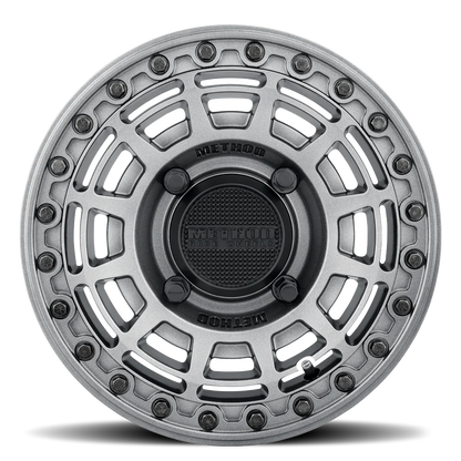 415 BEADLOCK GLOSS GRAPHITE W/ GLOSS GRAPHITE RING 15X7 +38MM 5X114.3