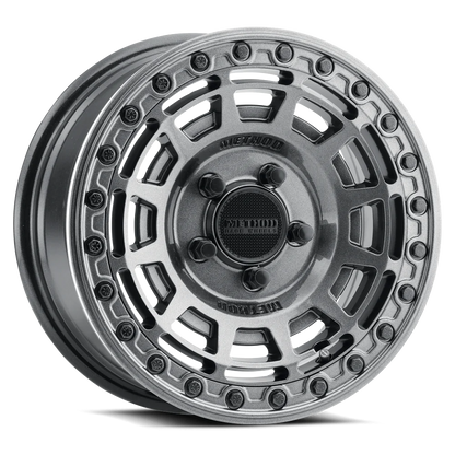 415 BEADLOCK GLOSS GRAPHITE W/ GLOSS GRAPHITE RING 15X7 +38MM 5X114.3