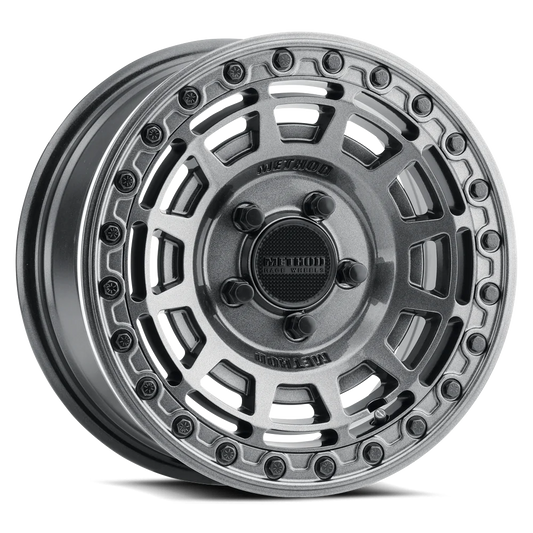 415 BEADLOCK GLOSS GRAPHITE W/ GLOSS GRAPHITE RING 15X10 +25MM 5X114.3