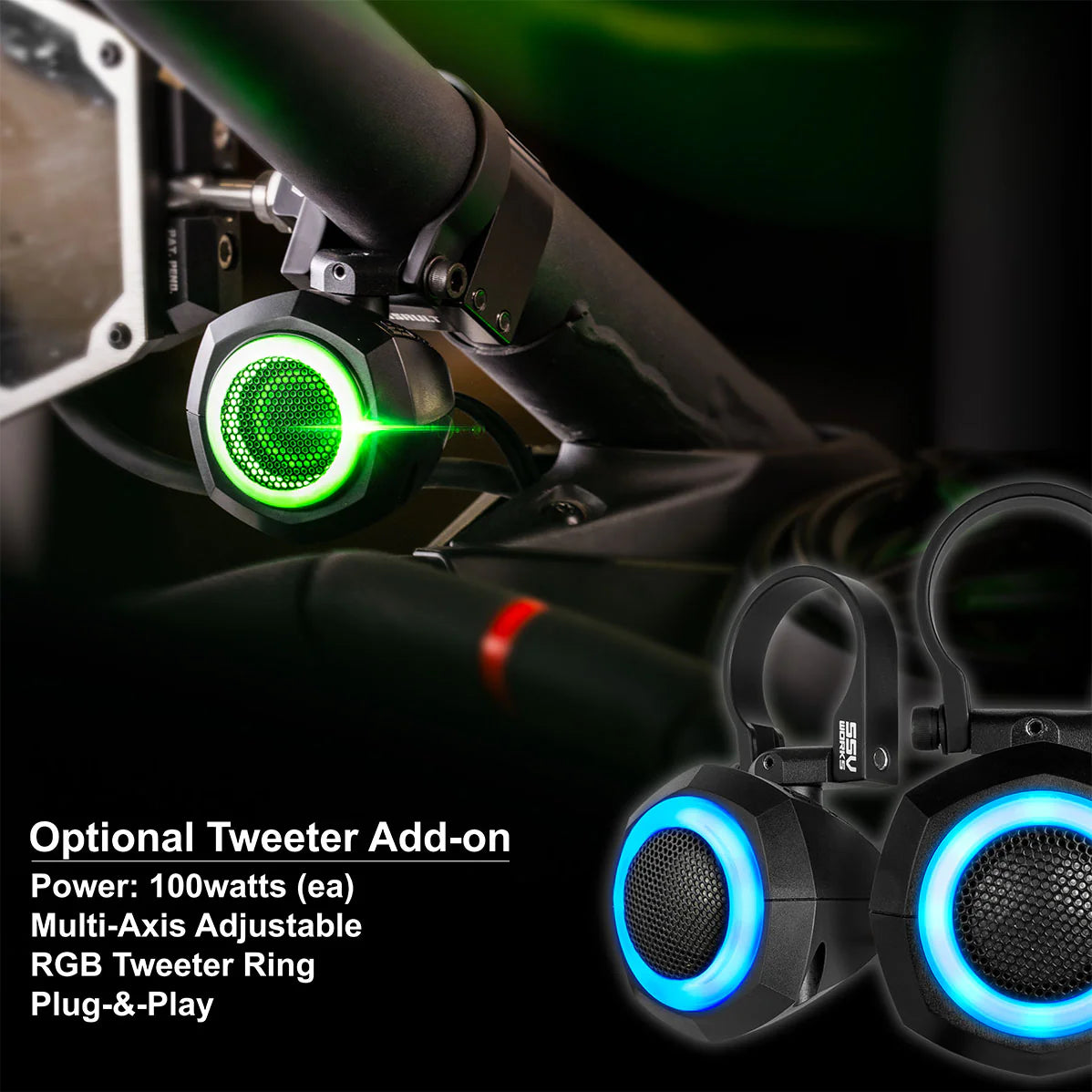 2014-2023 POLARIS RZR V-SPEC 5-SPEAKER PLUG & PLAY KIT FOR RIDE COMMAND