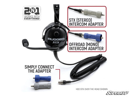 RUGGED RADIOS ULTIMATE ALPHA AUDIO STEREO HEADSET WITH VOLUMN CONTROL (OTH AND BTH)