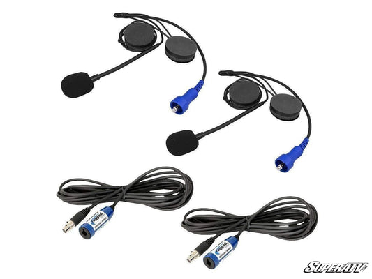 RUGGED RADIOS RUGGED WIRED / STX STEREO HELMET KIT WITH ALPHA AUDIO SPEAKER AND MIC
