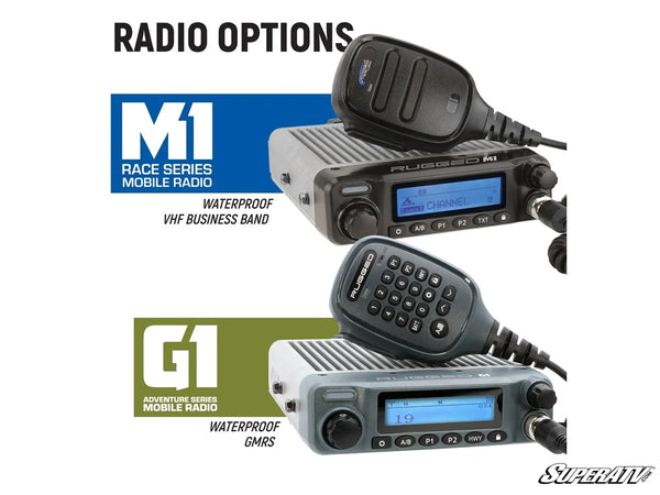 RUGGED RADIOS STX STEREO COMPLETE MASTER COMMUNICATION KIT WITH INTERCOM AND 2-WAY RADIO