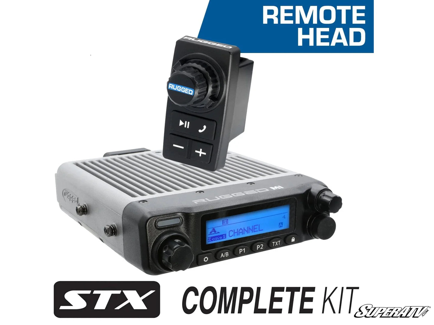RUGGED RADIOS STX STEREO COMPLETE MASTER COMMUNICATION KIT WITH INTERCOM AND 2-WAY RADIO
