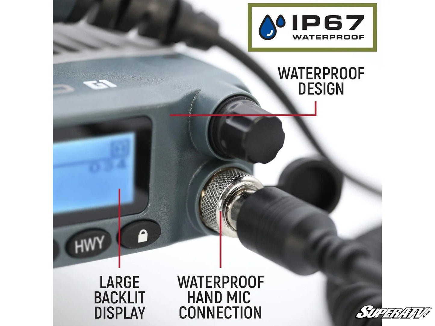 RUGGED RADIOS G1 ADVENTURE SERIES WATERPROOF GMRS MOBILE RADIO KIT