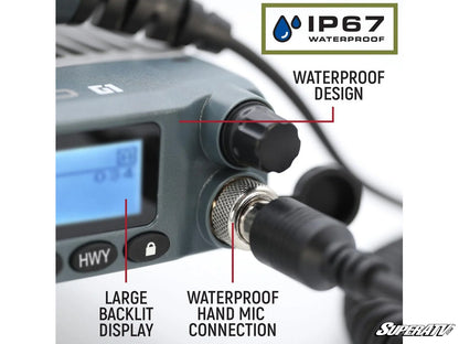 RUGGED RADIOS G1 ADVENTURE SERIES WATERPROOF GMRS MOBILE RADIO KIT