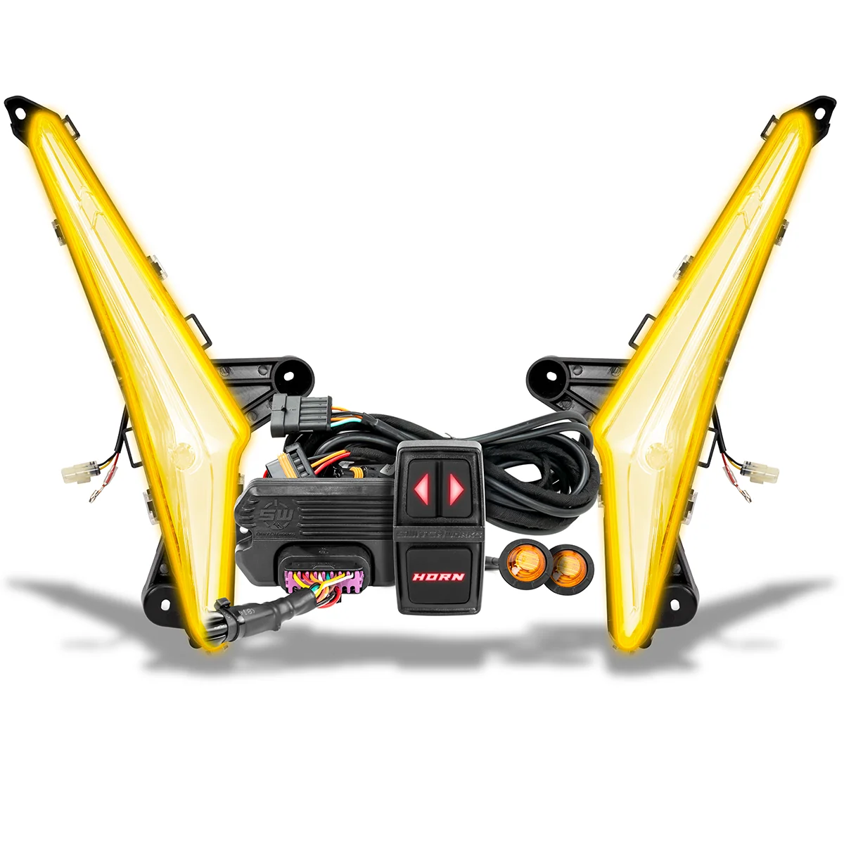 SSV Works Turn-Signal Plug-&-Play Kit | 2024-2026 Can-Am Maverick R | Sequential Front Fang Lights w/Taillight Integration