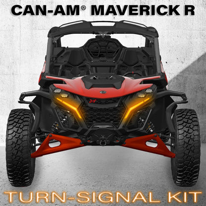 SSV Works Turn-Signal Plug-&-Play Kit | 2024-2026 Can-Am Maverick R | Sequential Front Fang Lights w/Taillight Integration