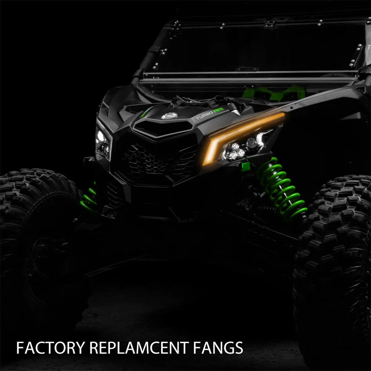 SSV Works 2017-2026 Can-Am X3 SWITCH Works Tango2 Turn Signal Plug-&-Play Kit w/Sequential Front Fang Lights