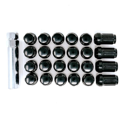 12X1.50 SPLINE 6 LUG KIT 1.38" BLACK